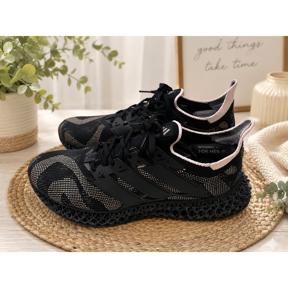 Adidas 4DFWD 4 Women's 9.5 Core Black Wonder Quartz Running Shoes JP9987